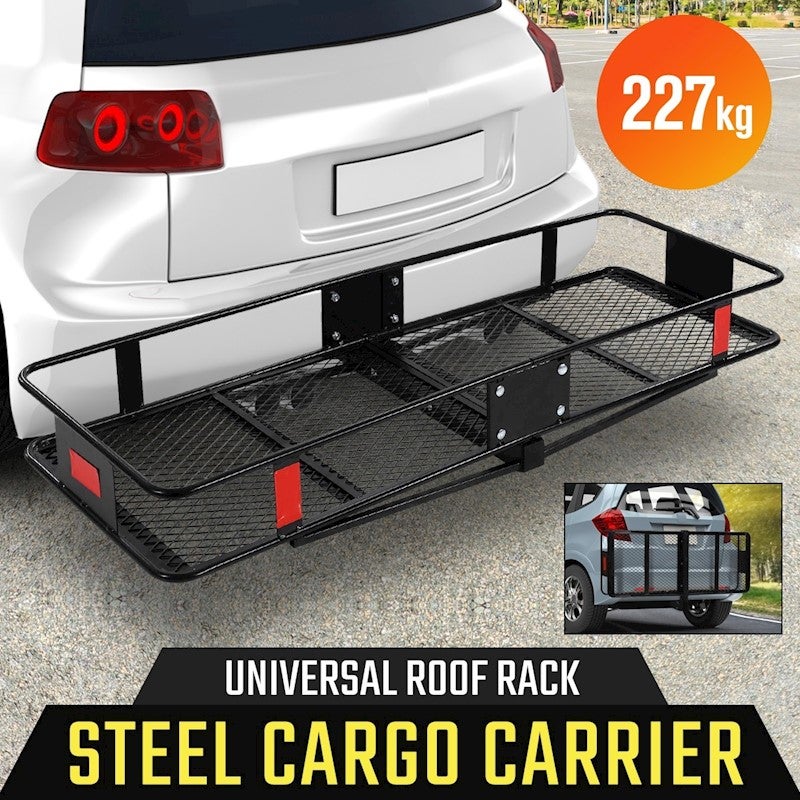 Steel Car Rack Cargo Travel Luggage Carrier Storage Basket Cage 227kg