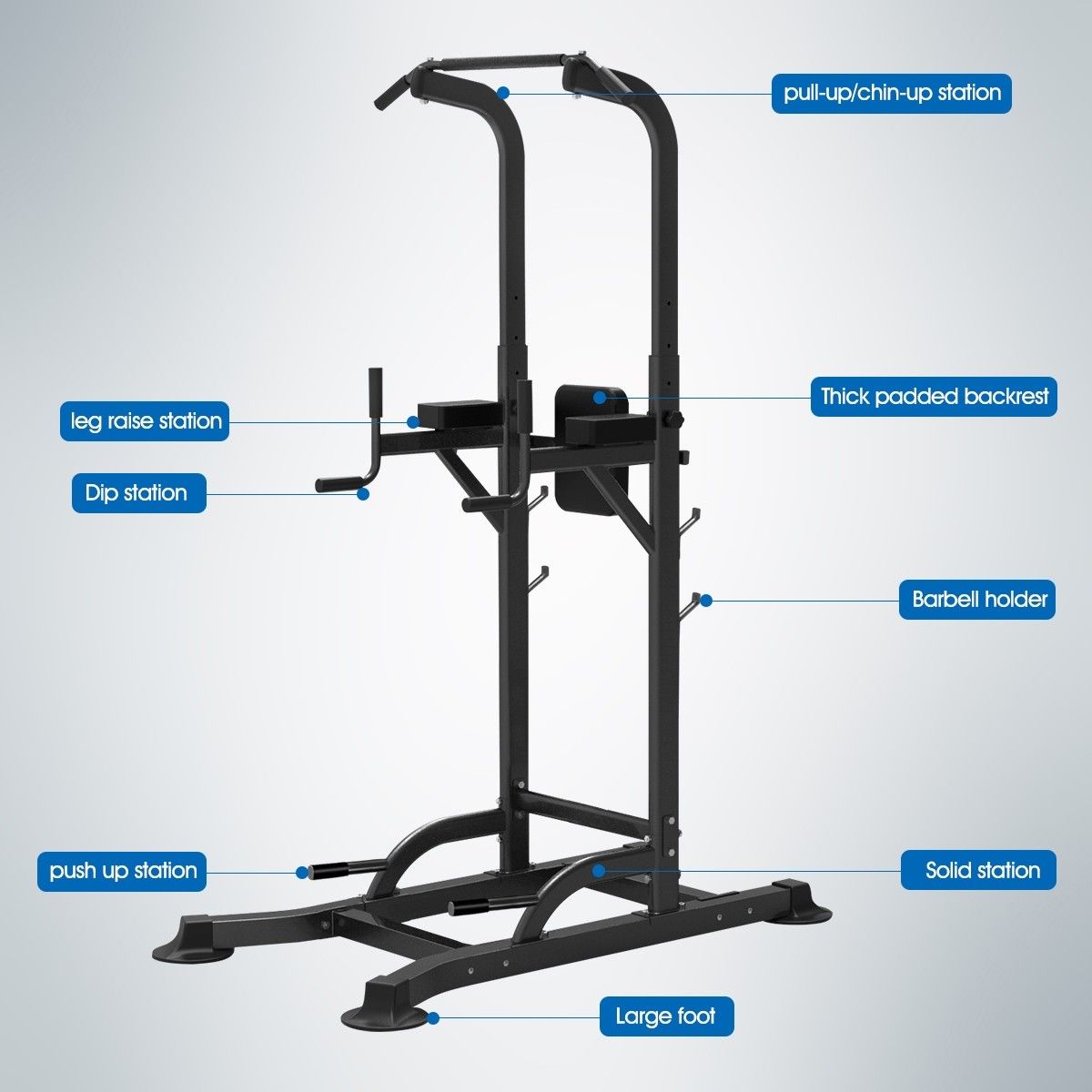 6 In 1 Home Gym Fitness Pull UP Tower Buy Free Weights 1096327