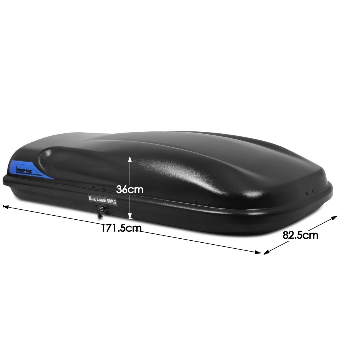 ABS Hardshell Luggage Pods on Car Tops Car Roof Box Black 450L Capacity