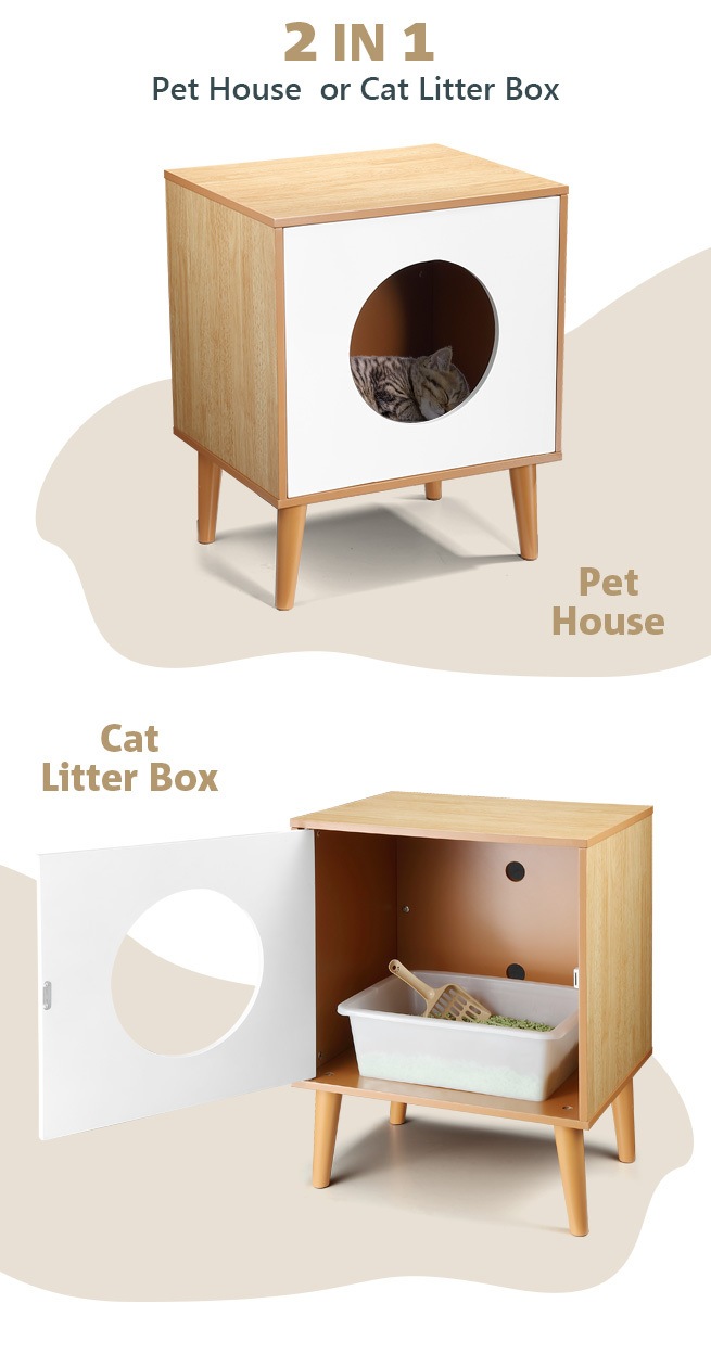 Buy Petscene Hidden Kitty Litter Box Enclosure Cat Dog House MyDeal