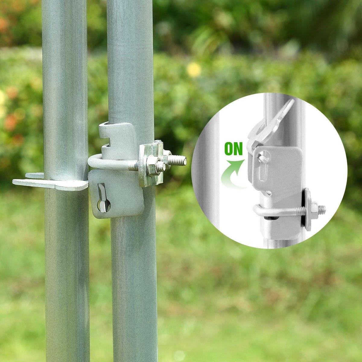 Dog Run Kennel Pet Enclosure Puppy Fence Cage Playpen 4.6x1.5x2.3m