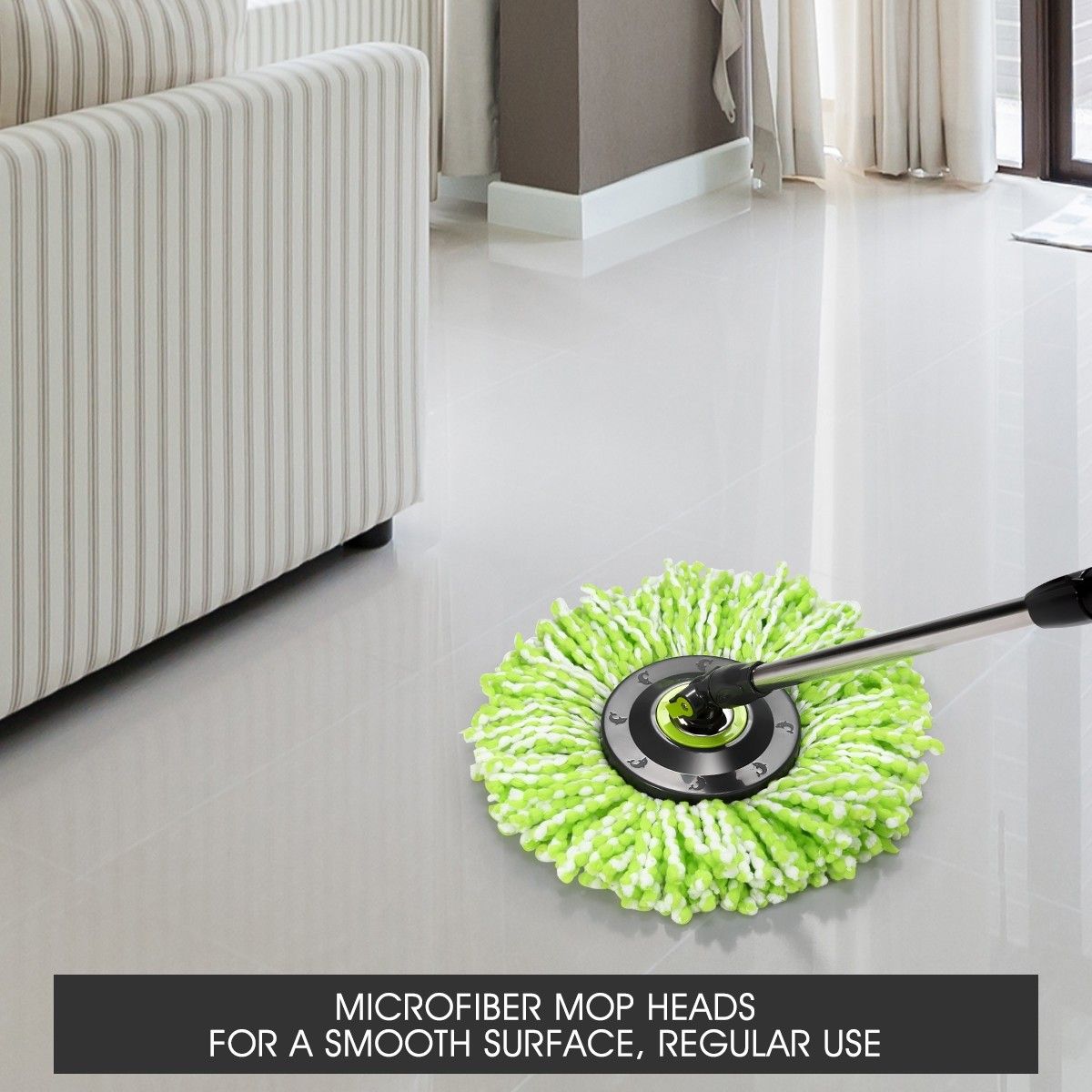 DR FUSSY Replacement Spin Mop Microfiber Mop Heads & Scrub Brush Attachment 4pcs/set Buy Mops