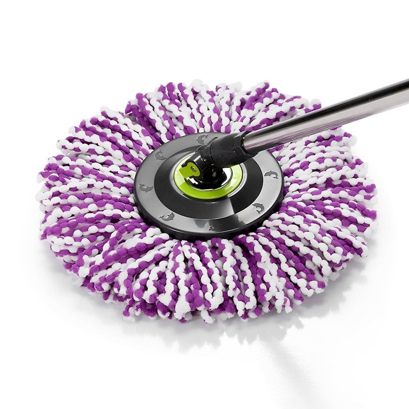 DR FUSSY Replacement Spin Mop Microfiber Mop Heads & Scrub Brush