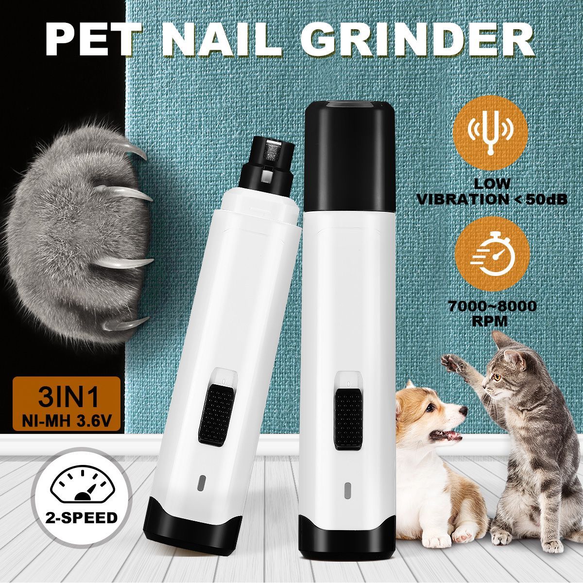 Electric Rotary Nail Trimmer Grinder Clippers Dog Cat Nail Filing Tool Buy Pet Grooming Tools