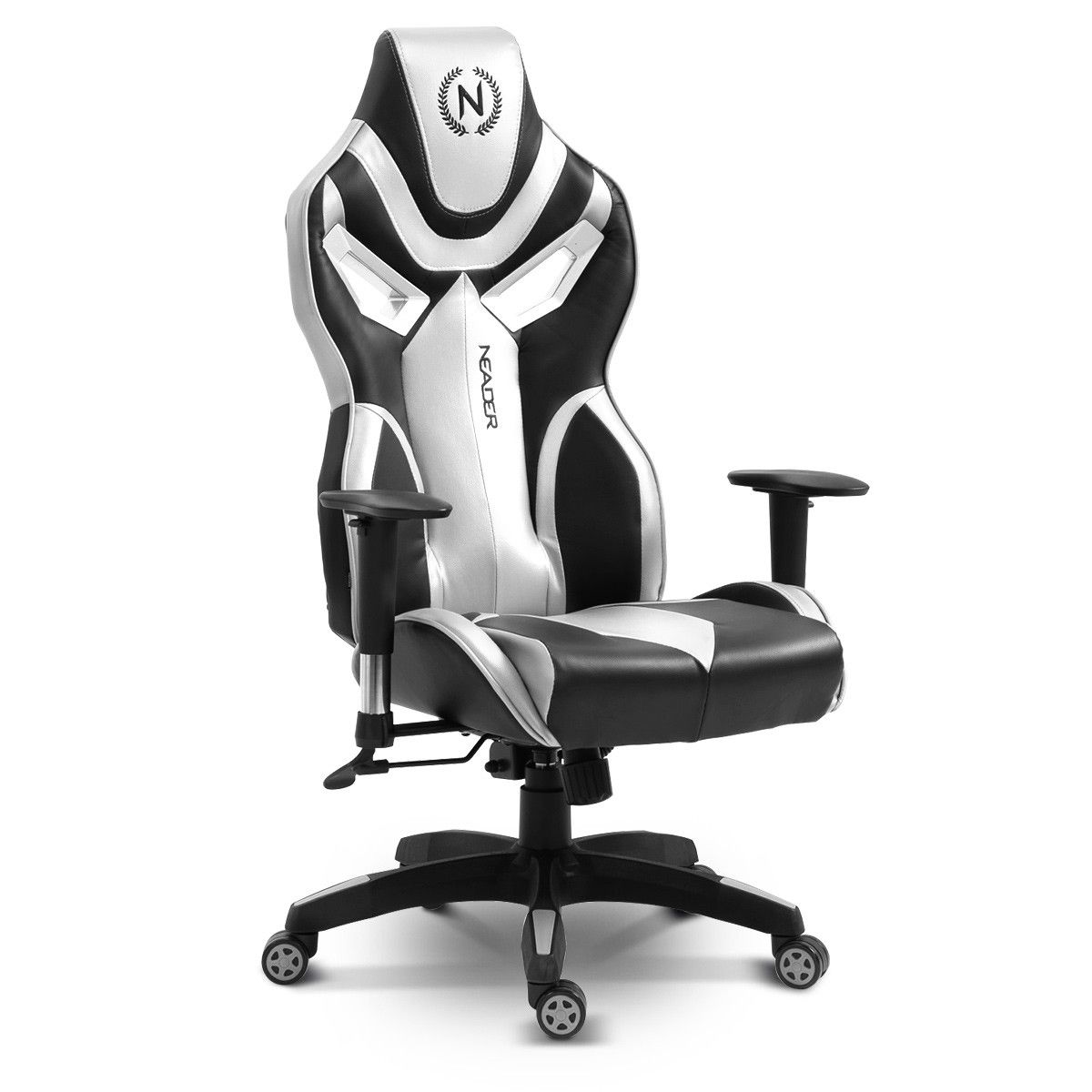 Home Office Computer Gaming Chair W Footrest And Tilt Silver