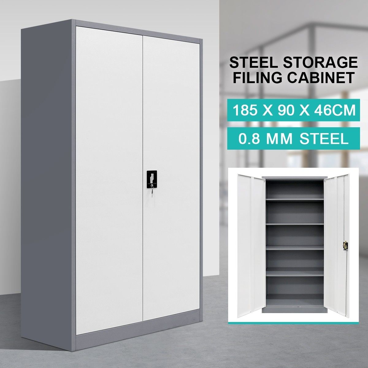 Steel Storage Cabinet Wardrobe Closet With A Lock Door Buy