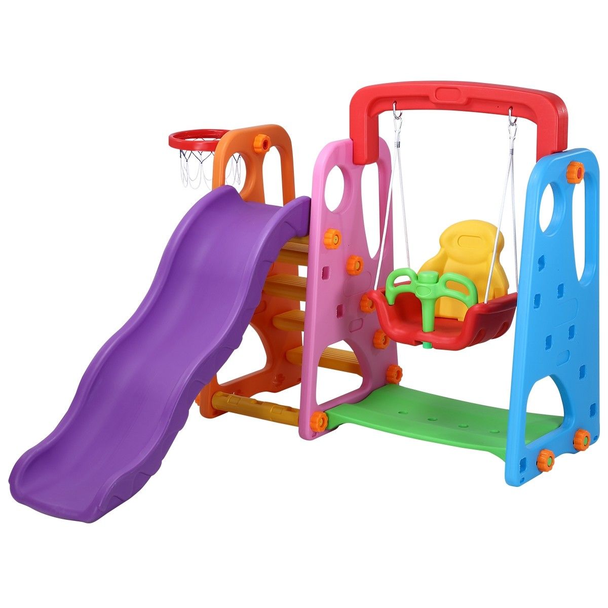 Kids Outdoor Playground Slide Swing Basketball Set Buy Outdoor