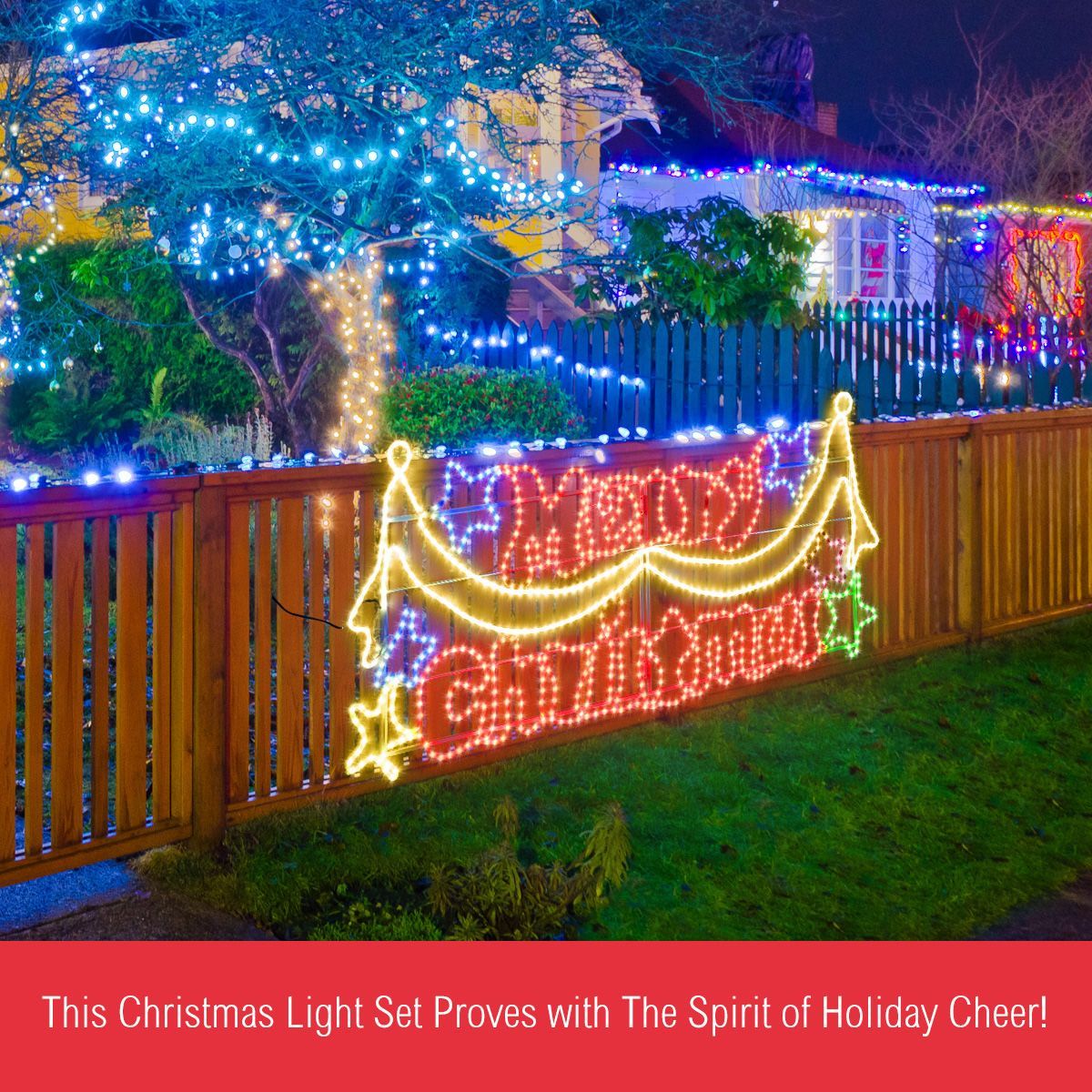 LED Merry Christmas Rope Lights Colorful Buy Outdoor Christmas