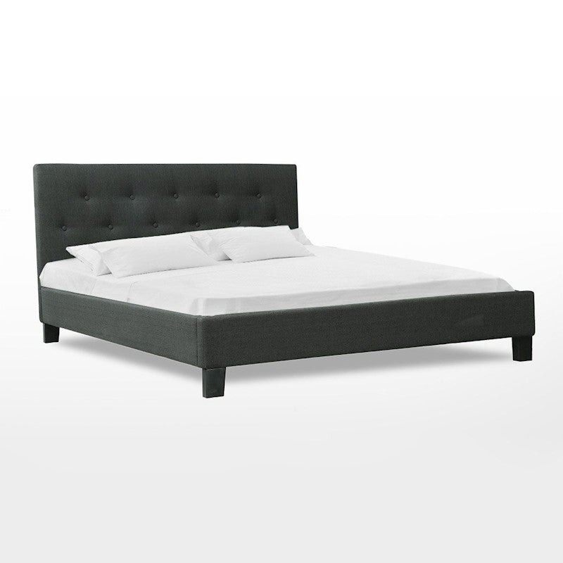 Deluxe Charcoal Linen Bed Frame - 188cmx 210cmx89cm | Buy King Size Bed