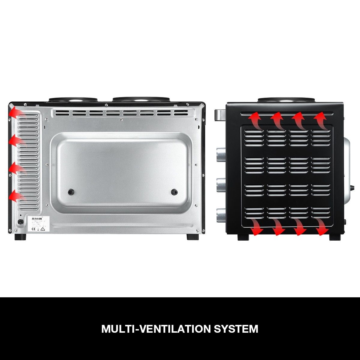 Maxkon New 60L Benchtop Convection Oven Rotisserie Portable Toaster