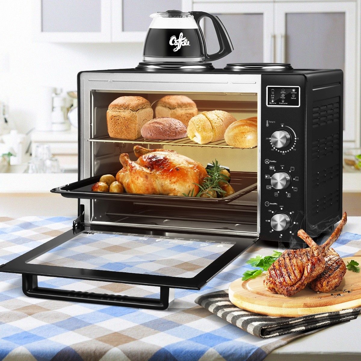 maxkon-new-60l-benchtop-convection-oven-rotisserie-portable-toaster