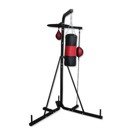 Three-Station Punching Bag Boxing Stand with Punching Bag & Two Speed ...