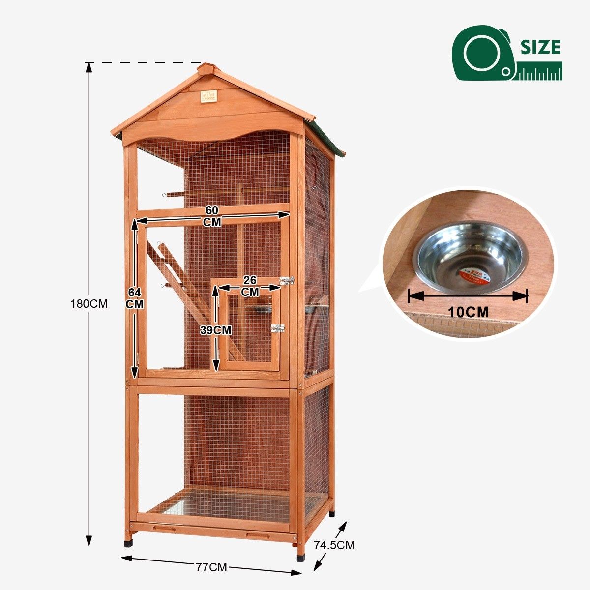 Petscene 180cm Wooden Bird Cage Aviary Parrot Budgie Canary Finch House Buy Bird Cages