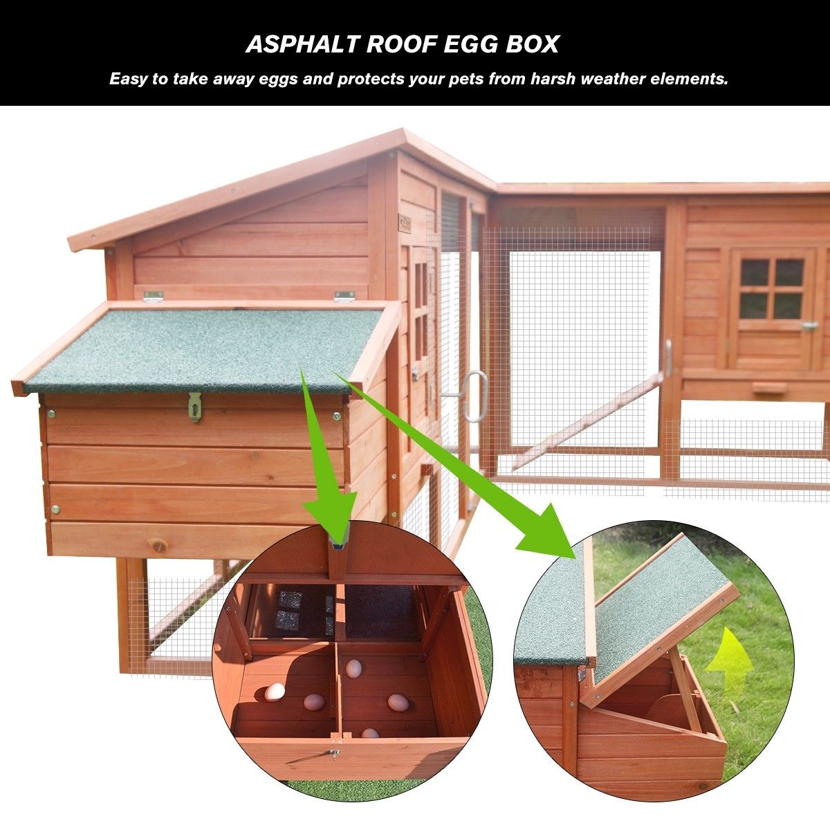Petscene Extra Large Chicken Coop House 272cm Rabbit Hutch Animal