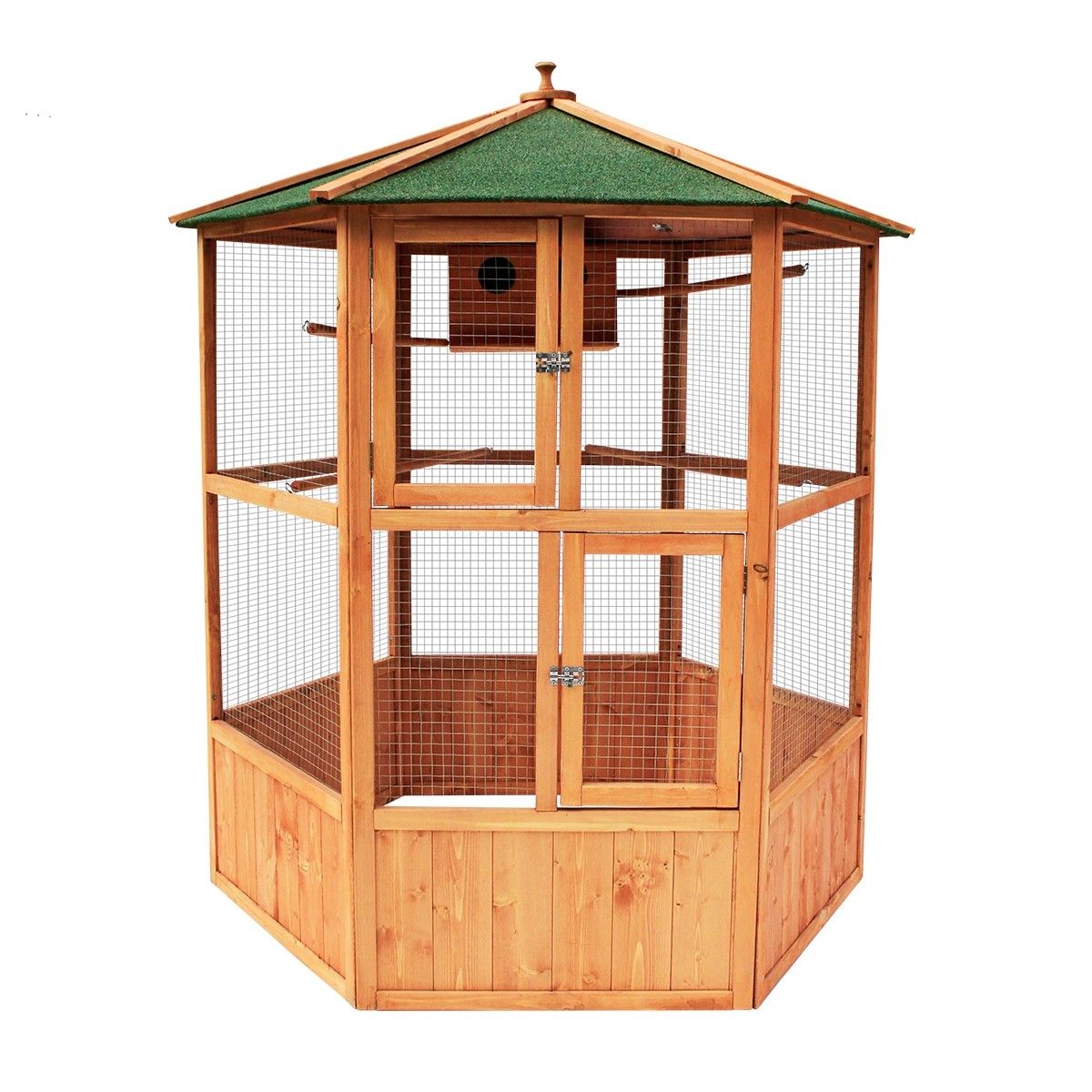 Petscene XL Wooden Bird Cage Pet Home Aviary Budgie Canary Parrot Finch
