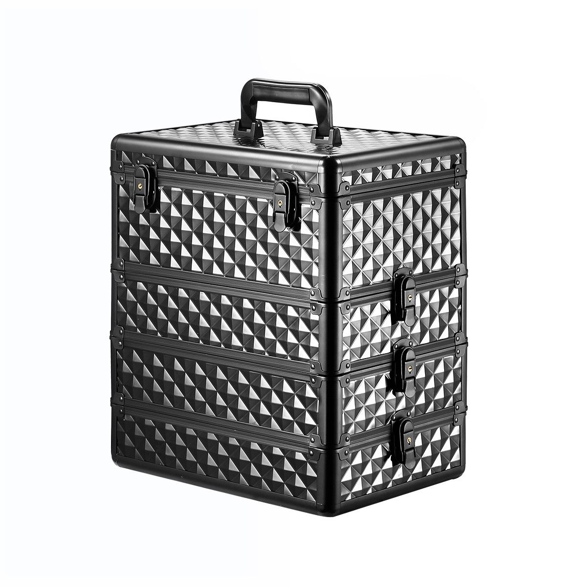 Professional Beauty Makeup Case Box Bags 4 Tiers Cosmetic Storage