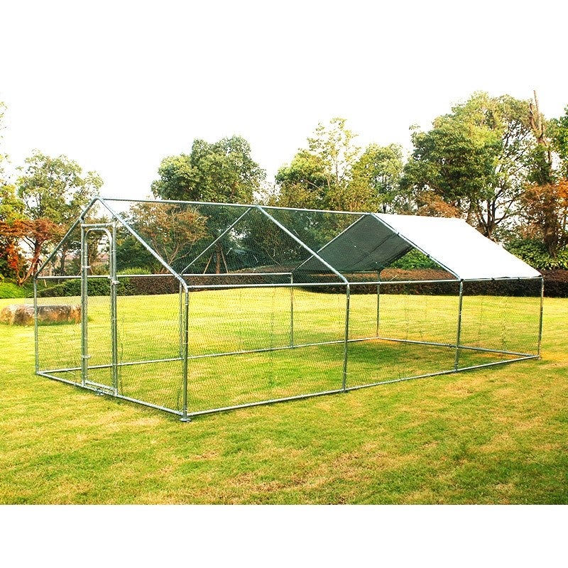 Walk-in Metal Chicken Run Coop Enclosure For Cat Rabbit 