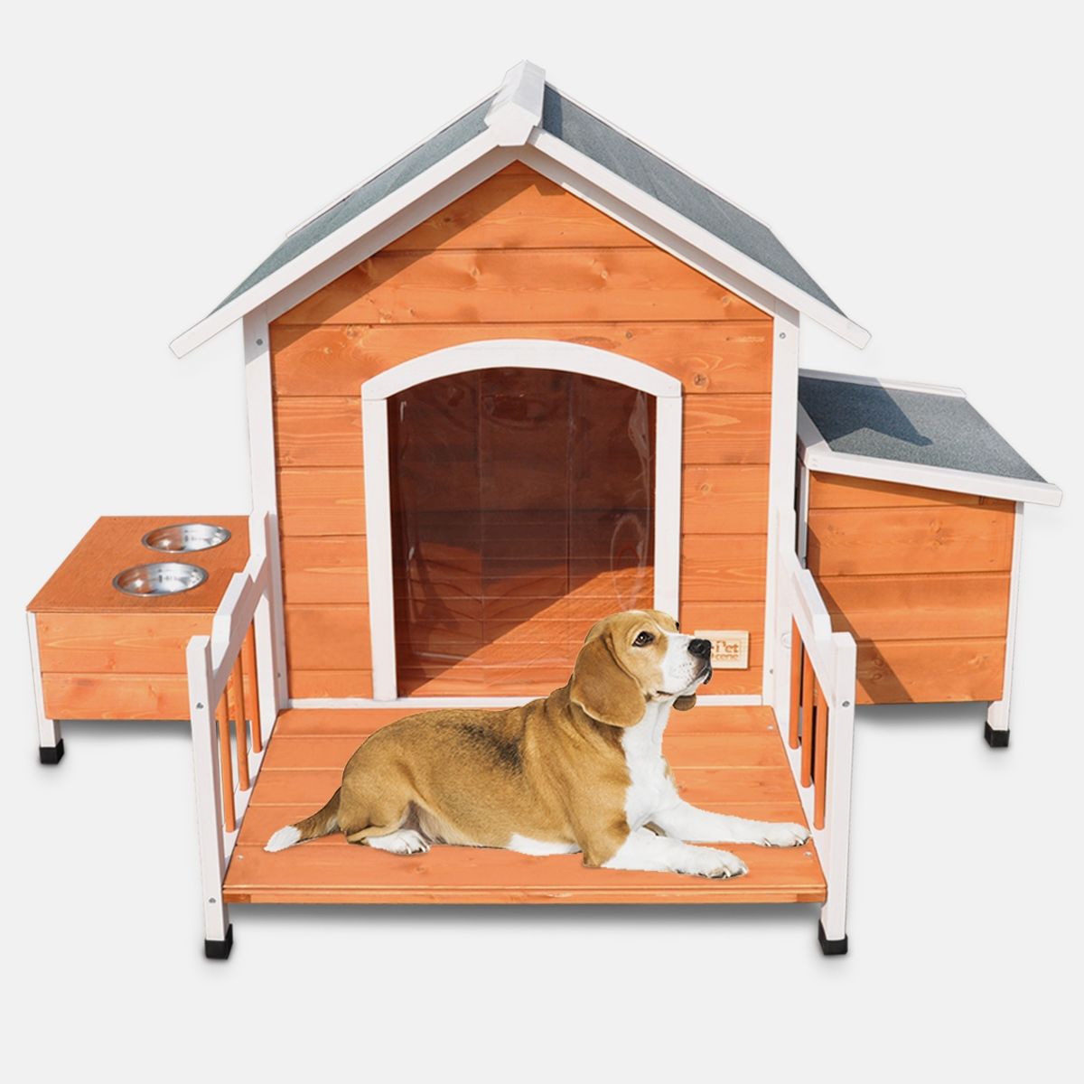 XXL Luxury Wooden Dog House with Removable Porch & Floor Buy Dog