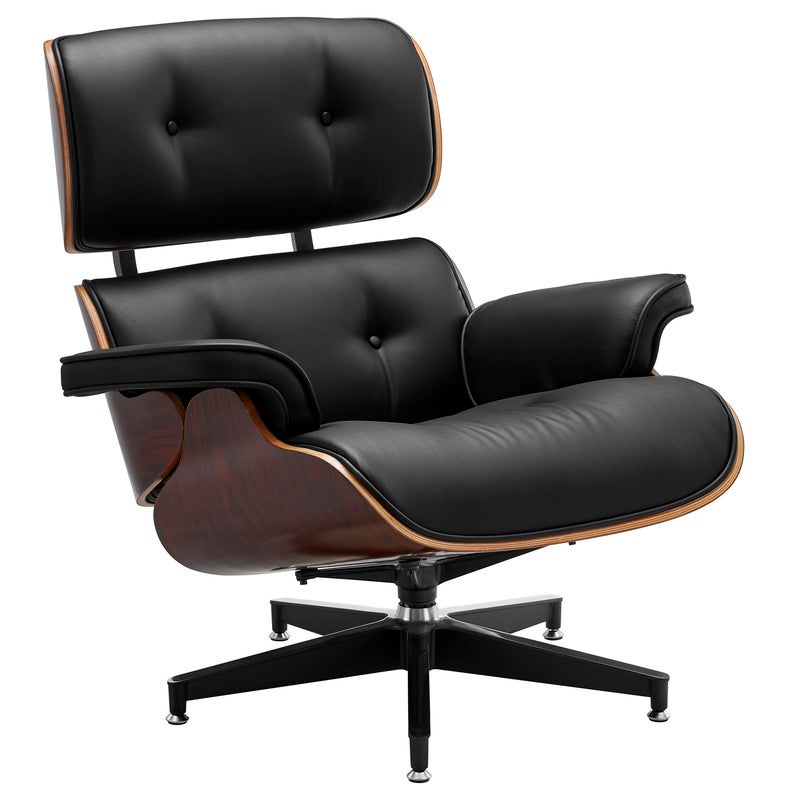 DukeLiving Eames Replica Lounge Chair and Ottoman ...