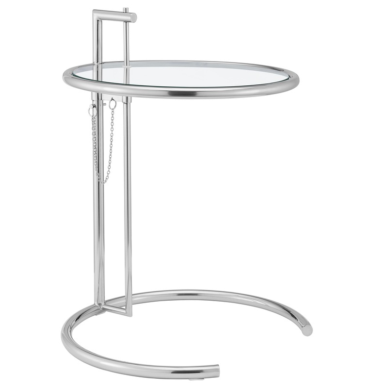 DukeLiving Eileen Gray Replica Adjustable E1027 Side Table (Chrome