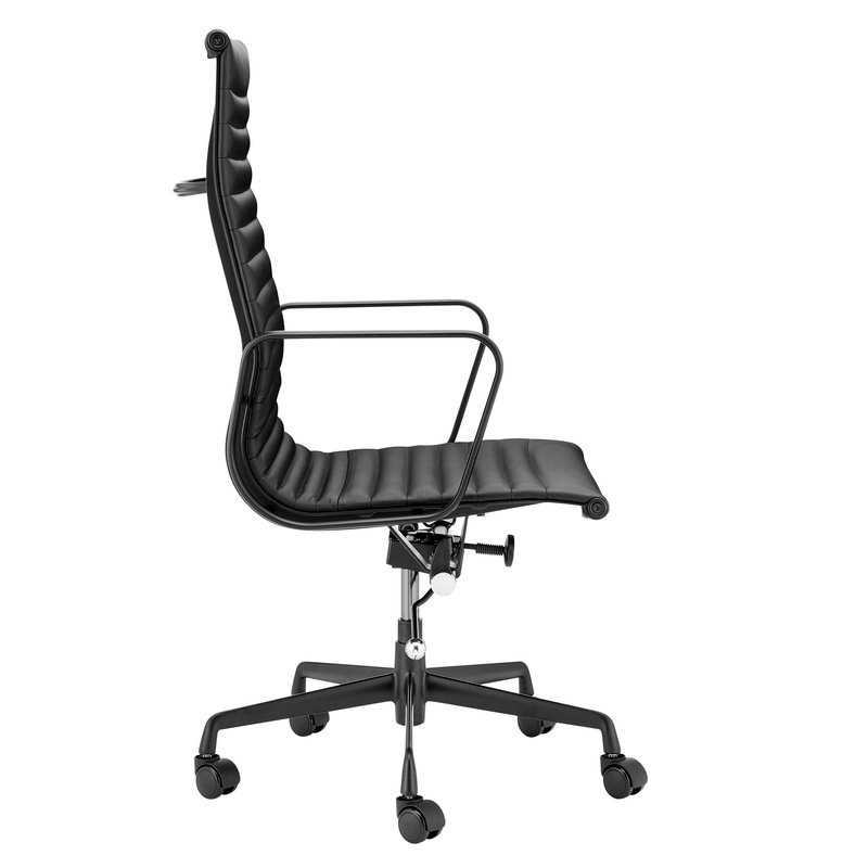 ErgoDuke Deluxe Eames Replica High Back Ribbed Leather Management
