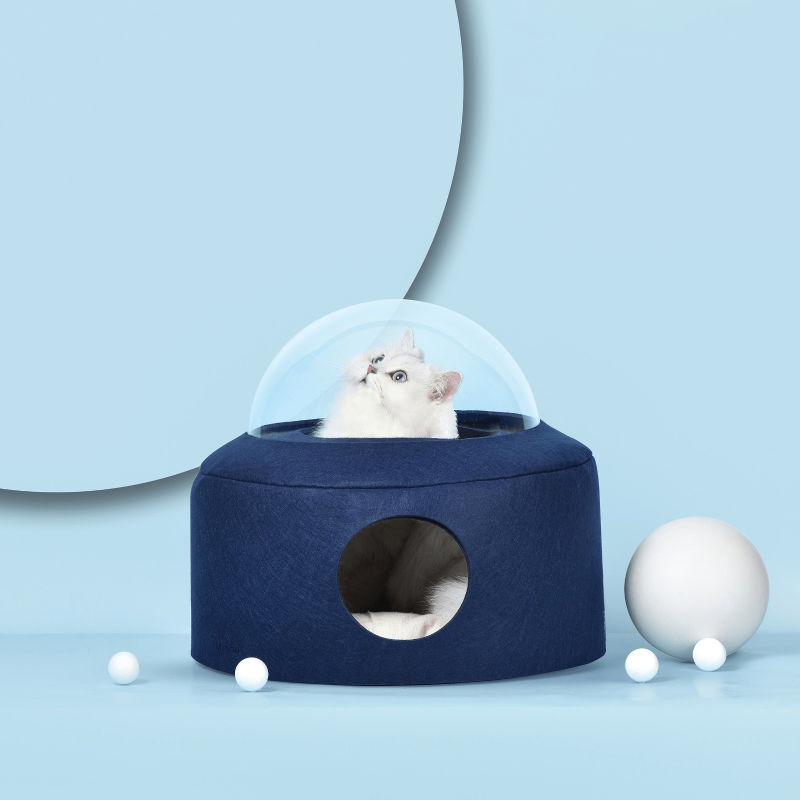 Michu Space Capsule Designer Cat Bed, Navy Blue Buy Pet Beds
