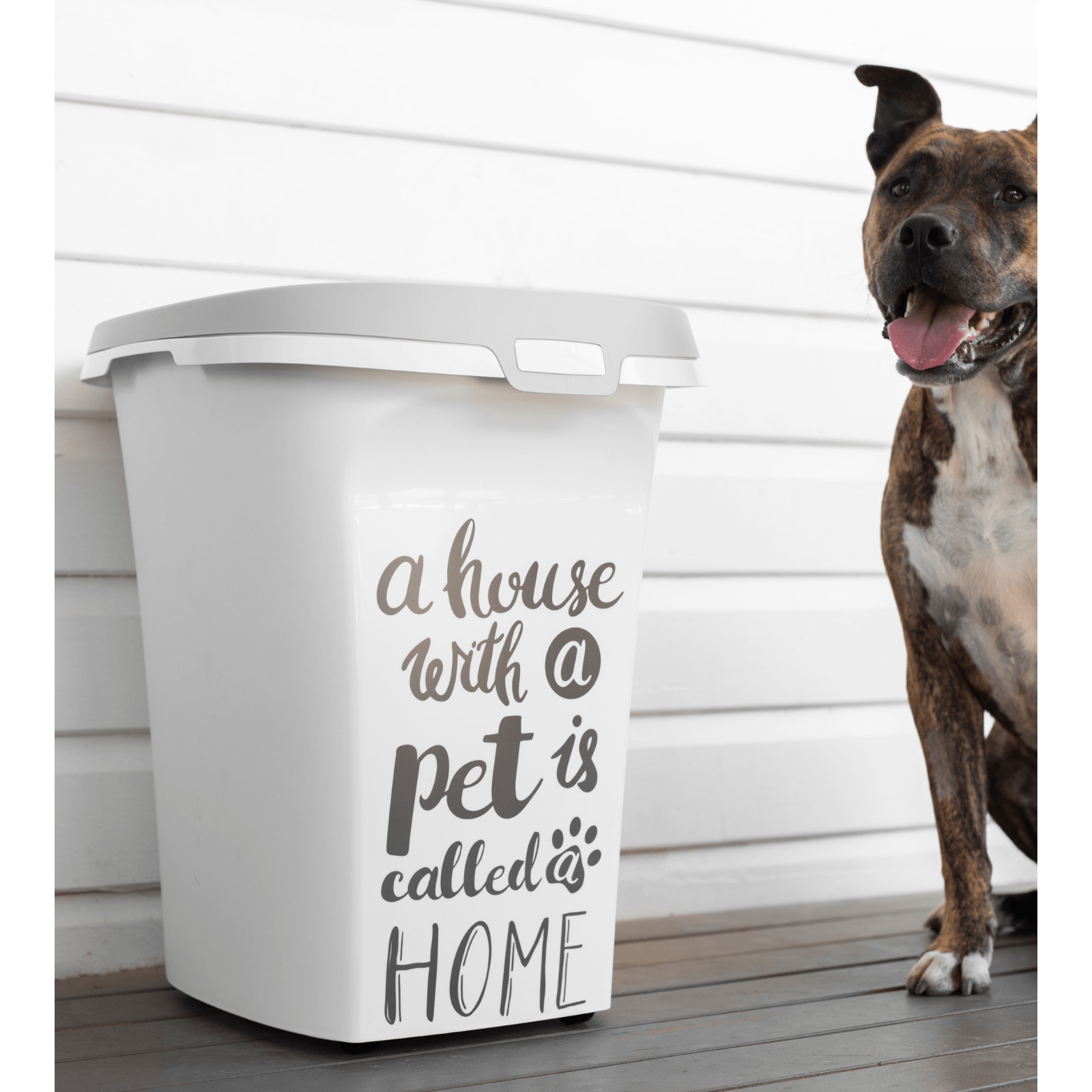 Moderna 'Pet Wisdom' Container, Pet Food Storage Bin on Wheels, 2 Sizes ...