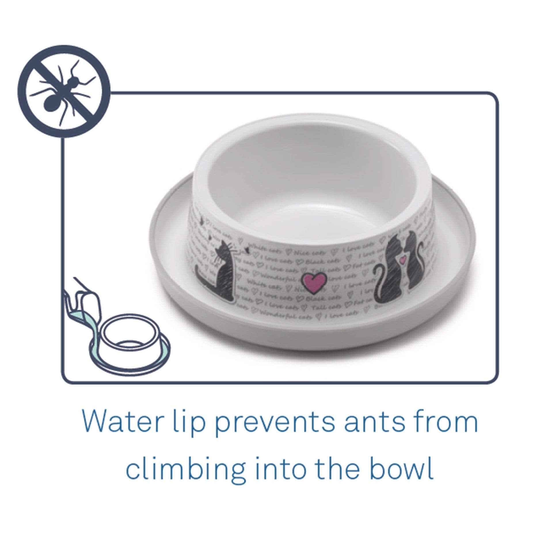 Moderna Cats In Love Ant Proof Cat Bowl Buy Pet Bowls & Feeders 5412087012183