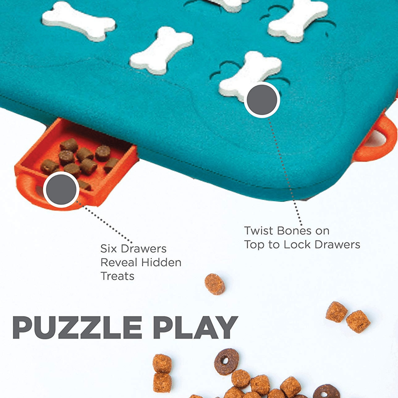 Nina Ottosson Dog Puzzle Toy Interactive Treat Dispenser, Dog Casino