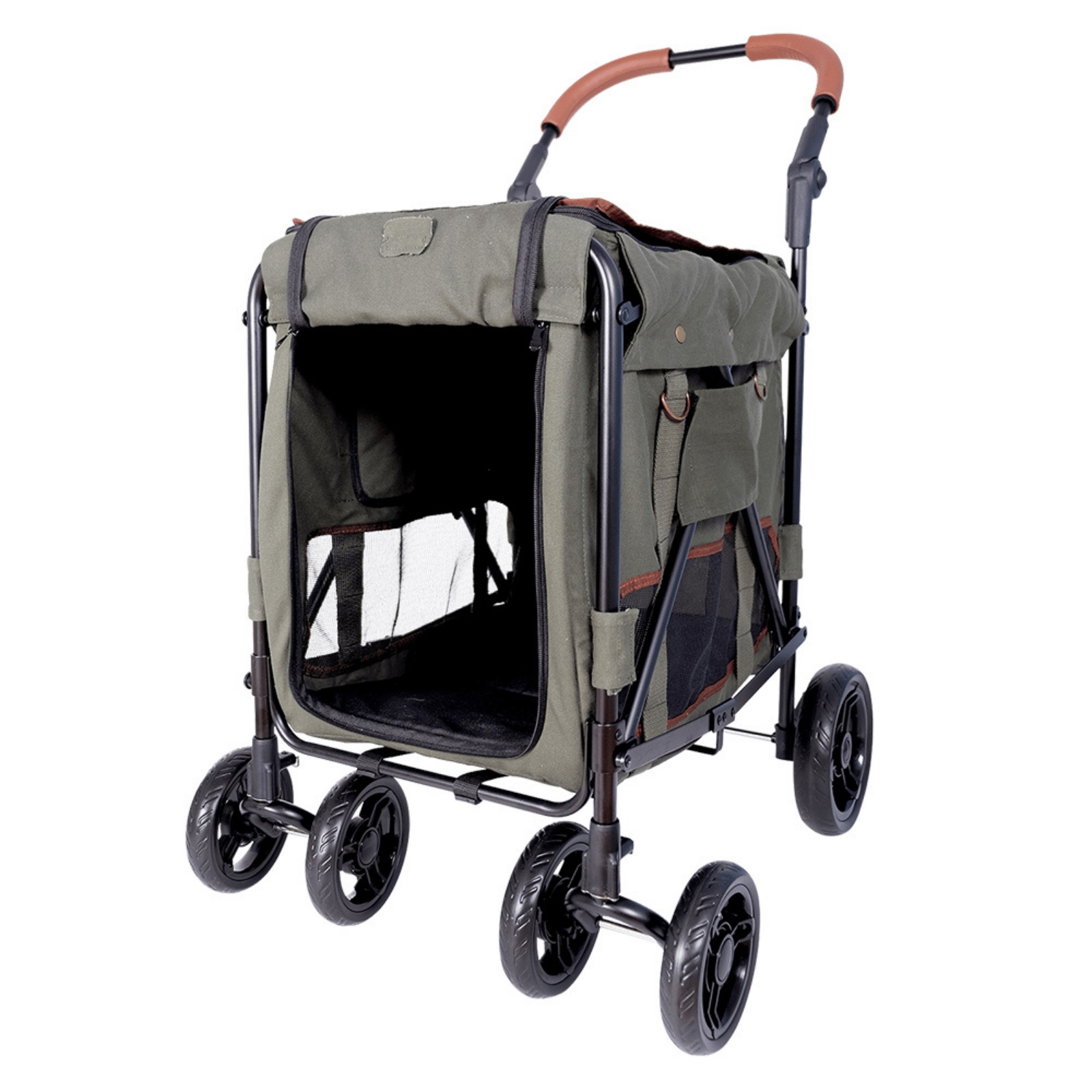 Ibiyaya Gentle Giant Pet Wagon Dog Cat Pram Carrier, Army Green Buy