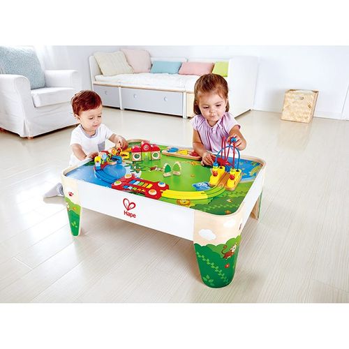 hape jungle play & train activity table