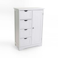 Maine 4 Drawer 1 Door Multipurpose Bathroom Cabinet