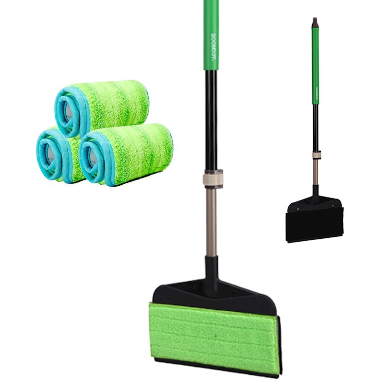 Boomjoy Floor Sweeper Mop Floor E8 W 3pcs Replacement Microfiber