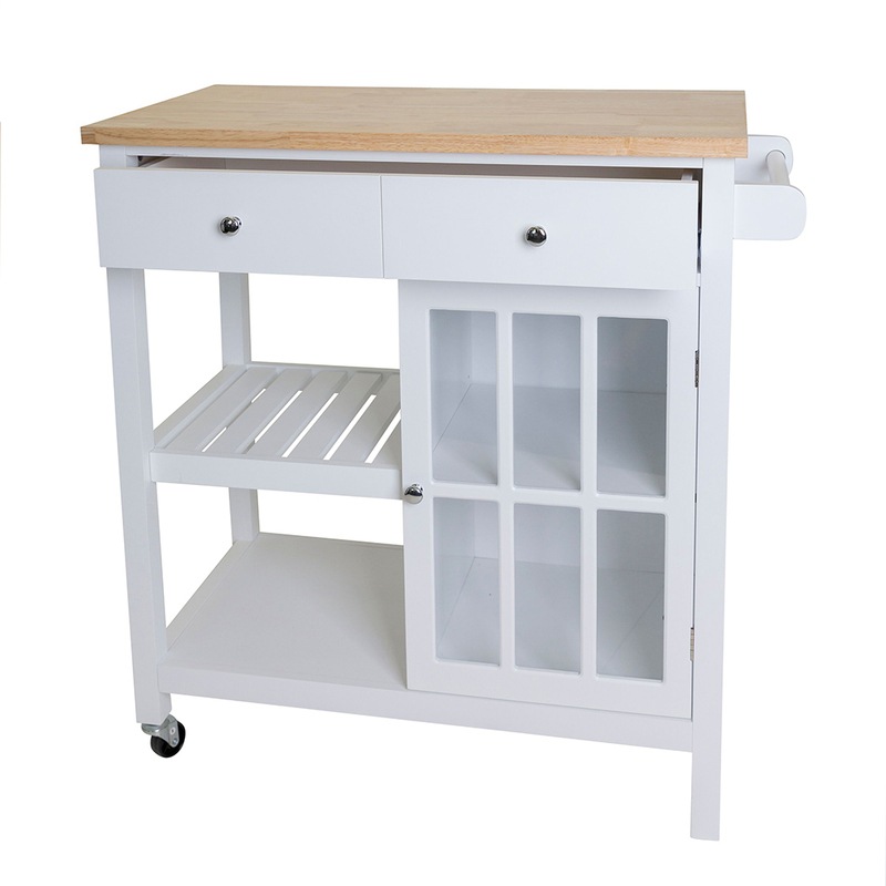 Montauk Kitchen Trolley 2 Drawer 1 Door White Buy