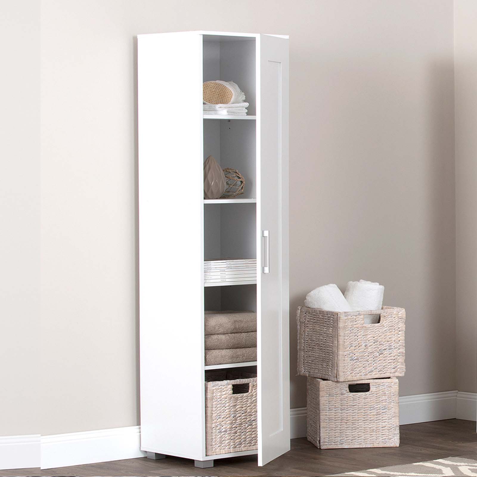 Montreal White Display Storage Cabinet Single Door Buy Wardrobes 376494