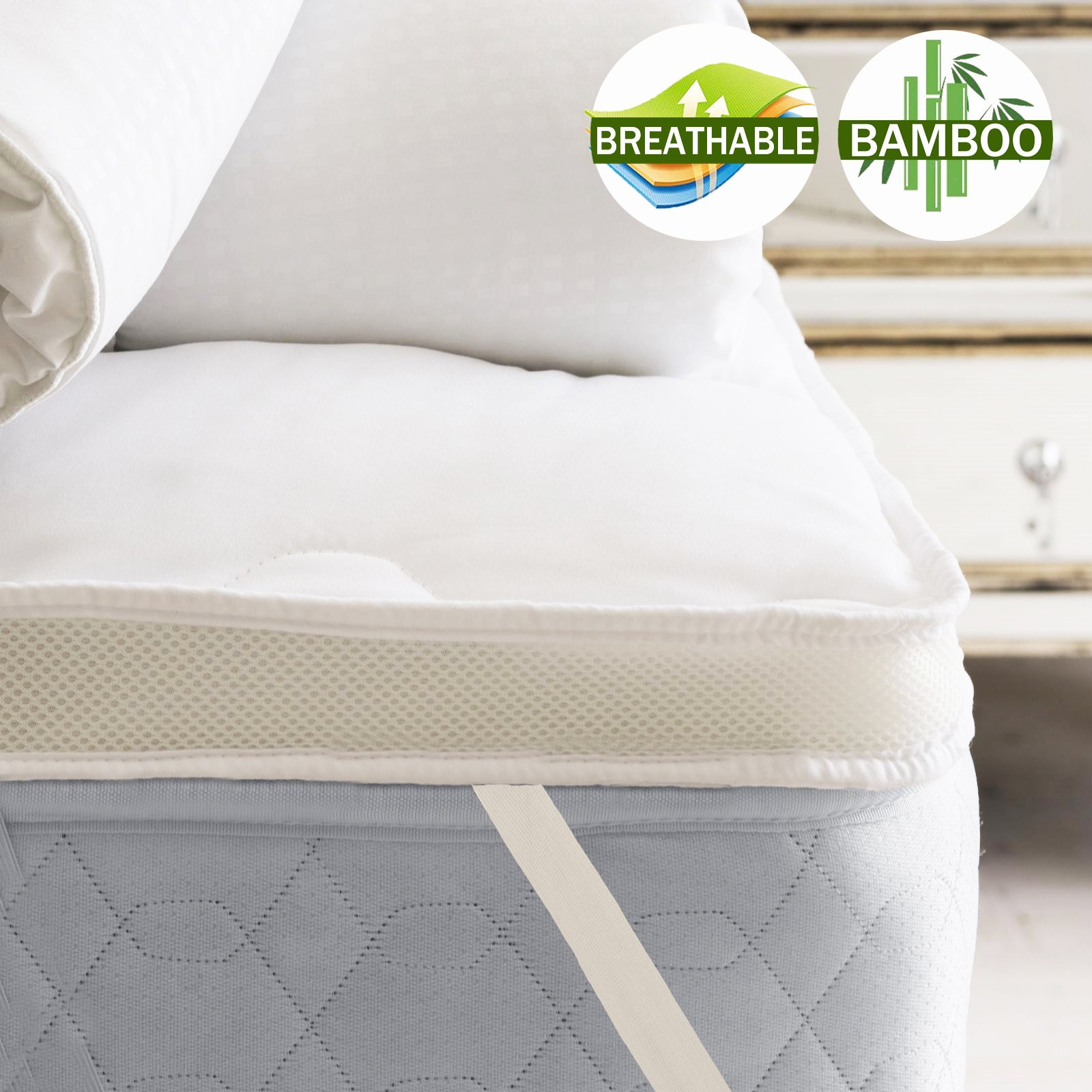 Airmax Bamboo Mattress Topper 1000GSM Buy King Size Mattress Toppers