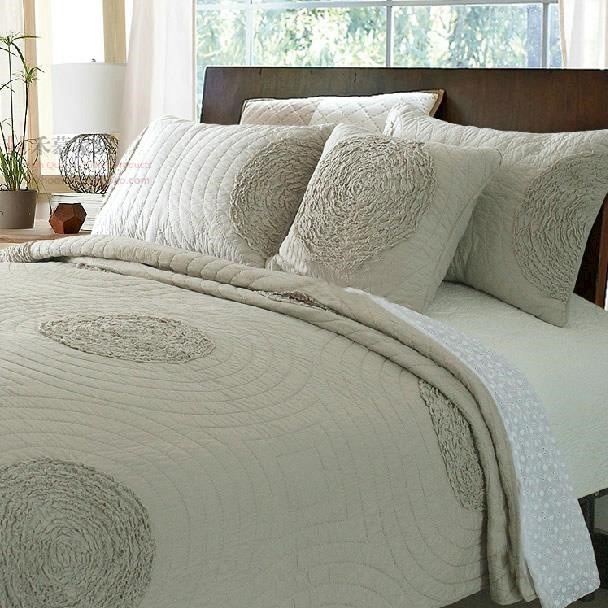 Luxury 100 Cotton Coverlet / Bedspread Set Quilt King / Super King Bed