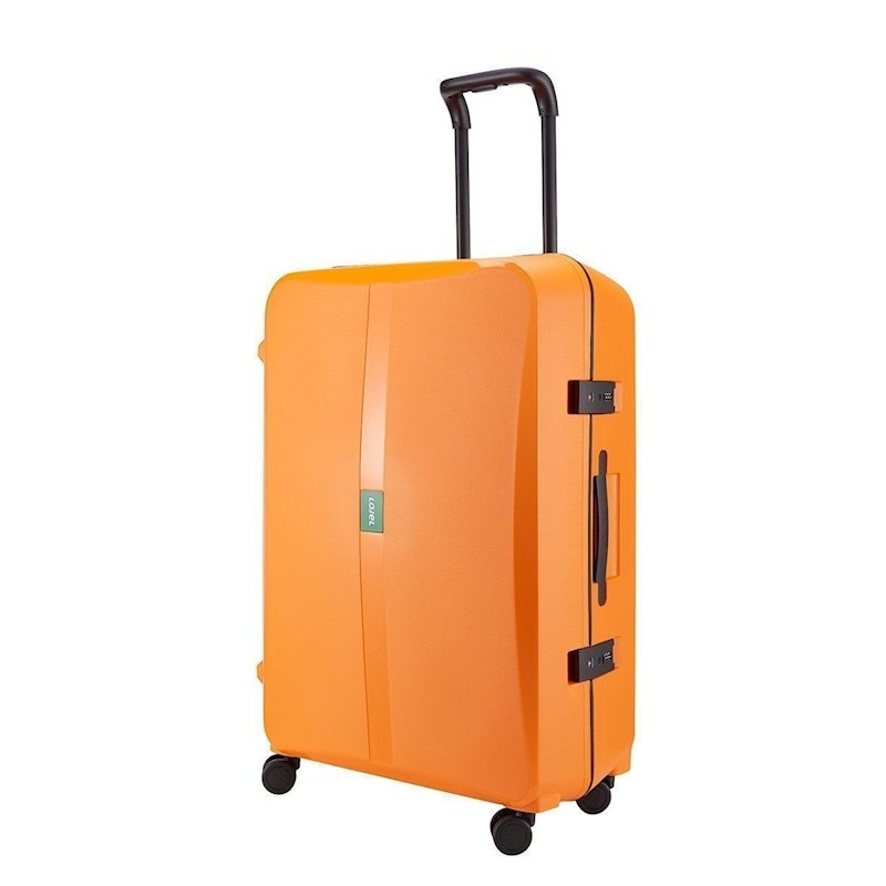 orange hard suitcase