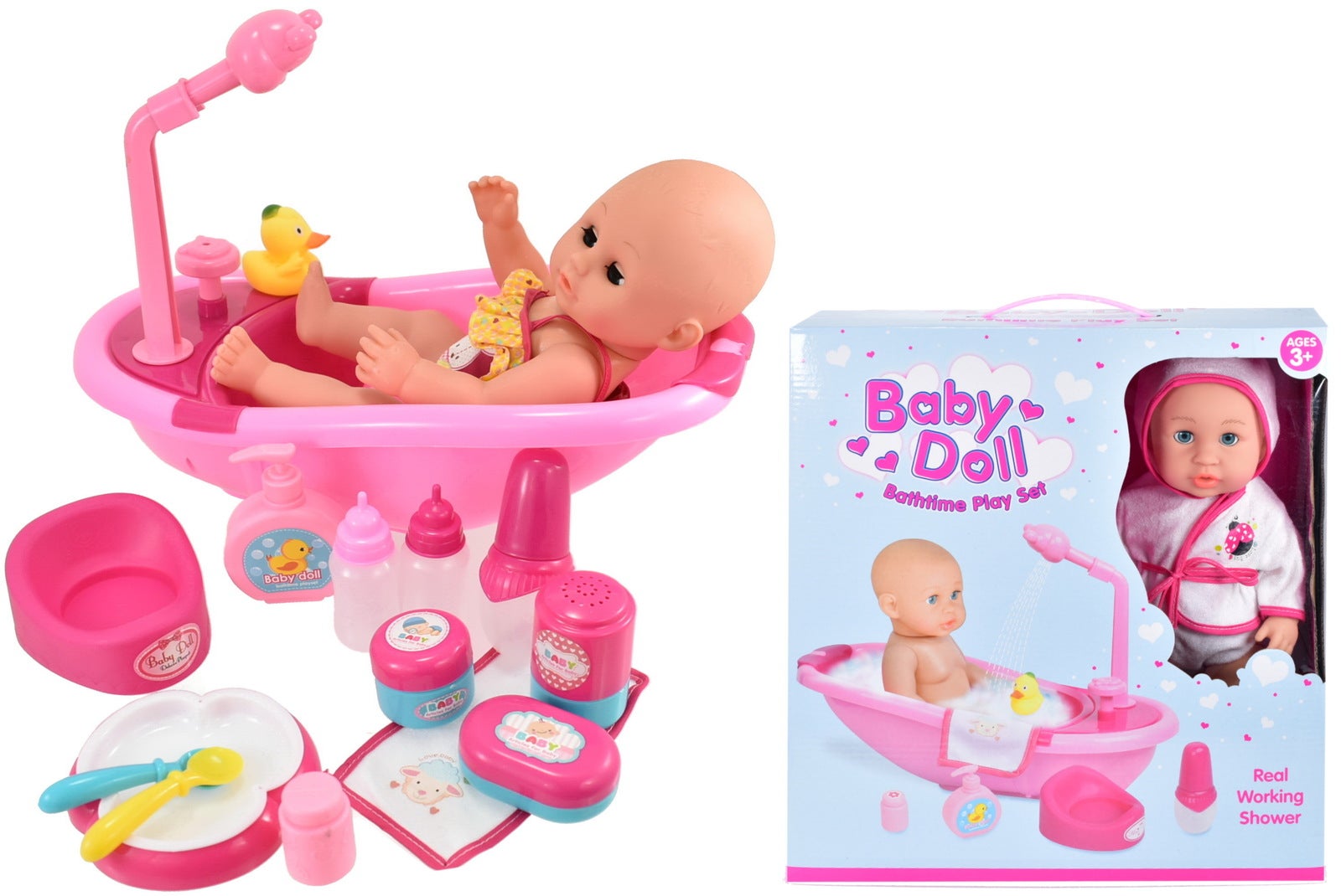 baby doll bathtub with shower