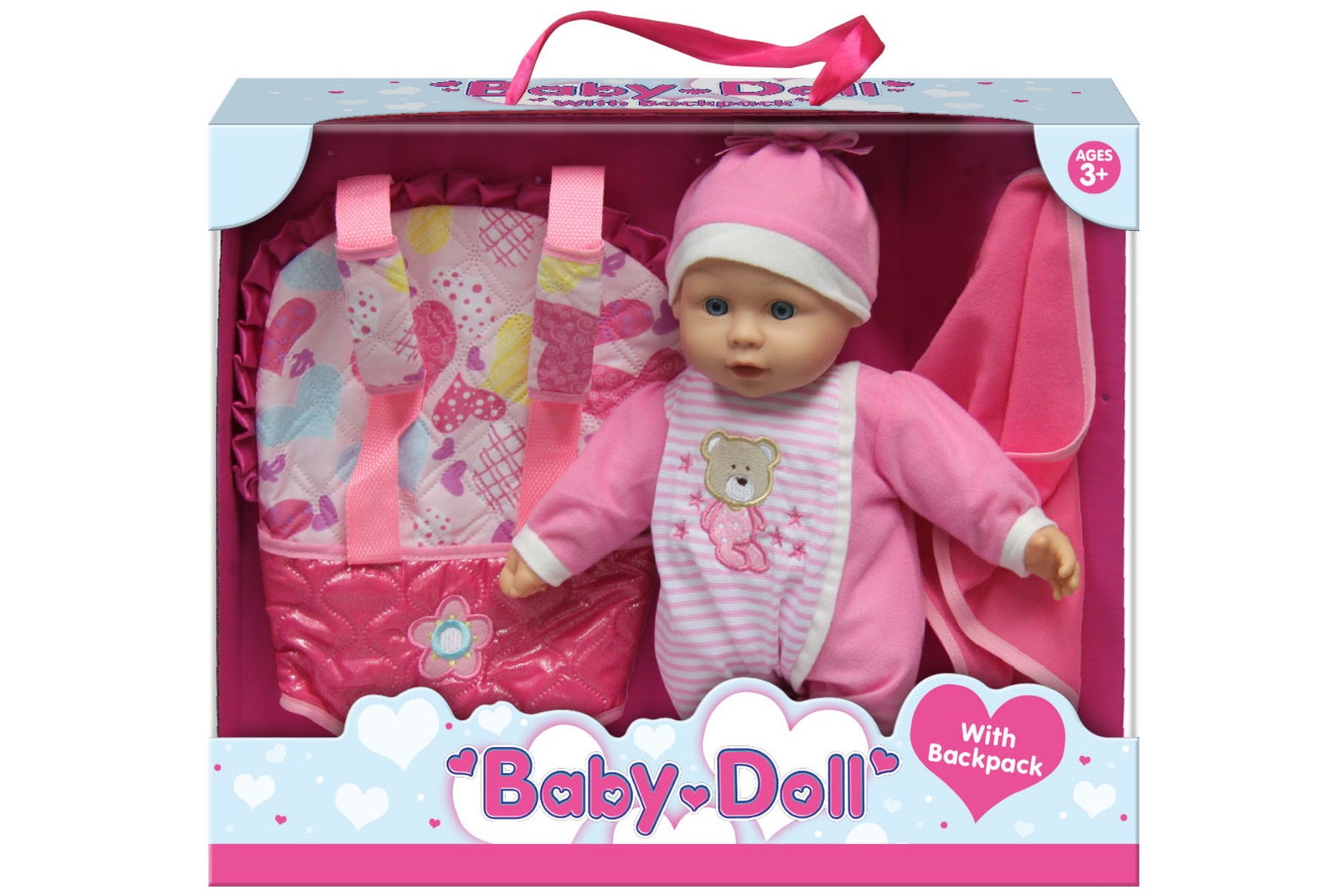 baby doll with backpack