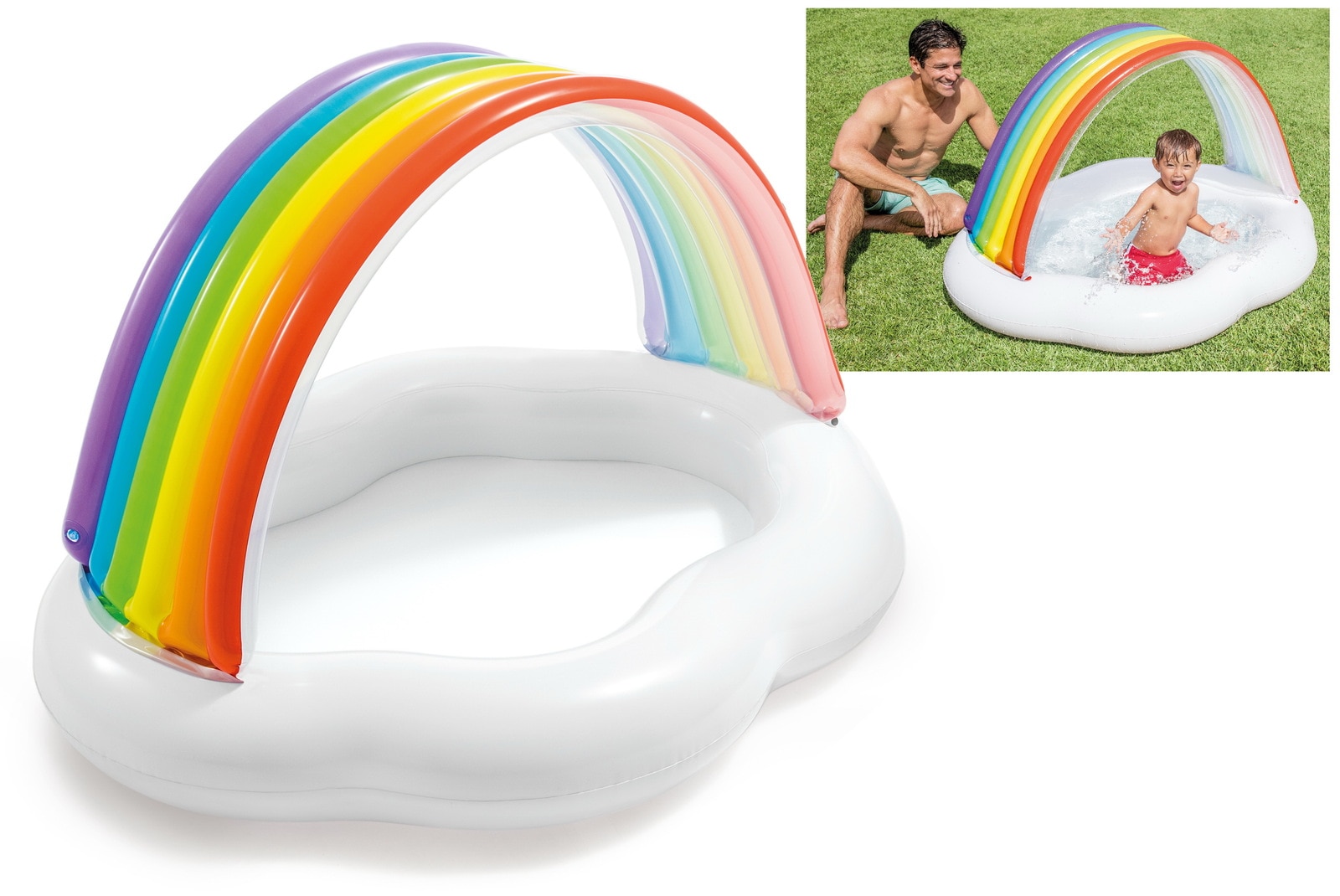 Intex Rainbow Cloud Baby Pool (1.42m x 1.19m x 84cm) Buy Inflatable Pools 6941057413099