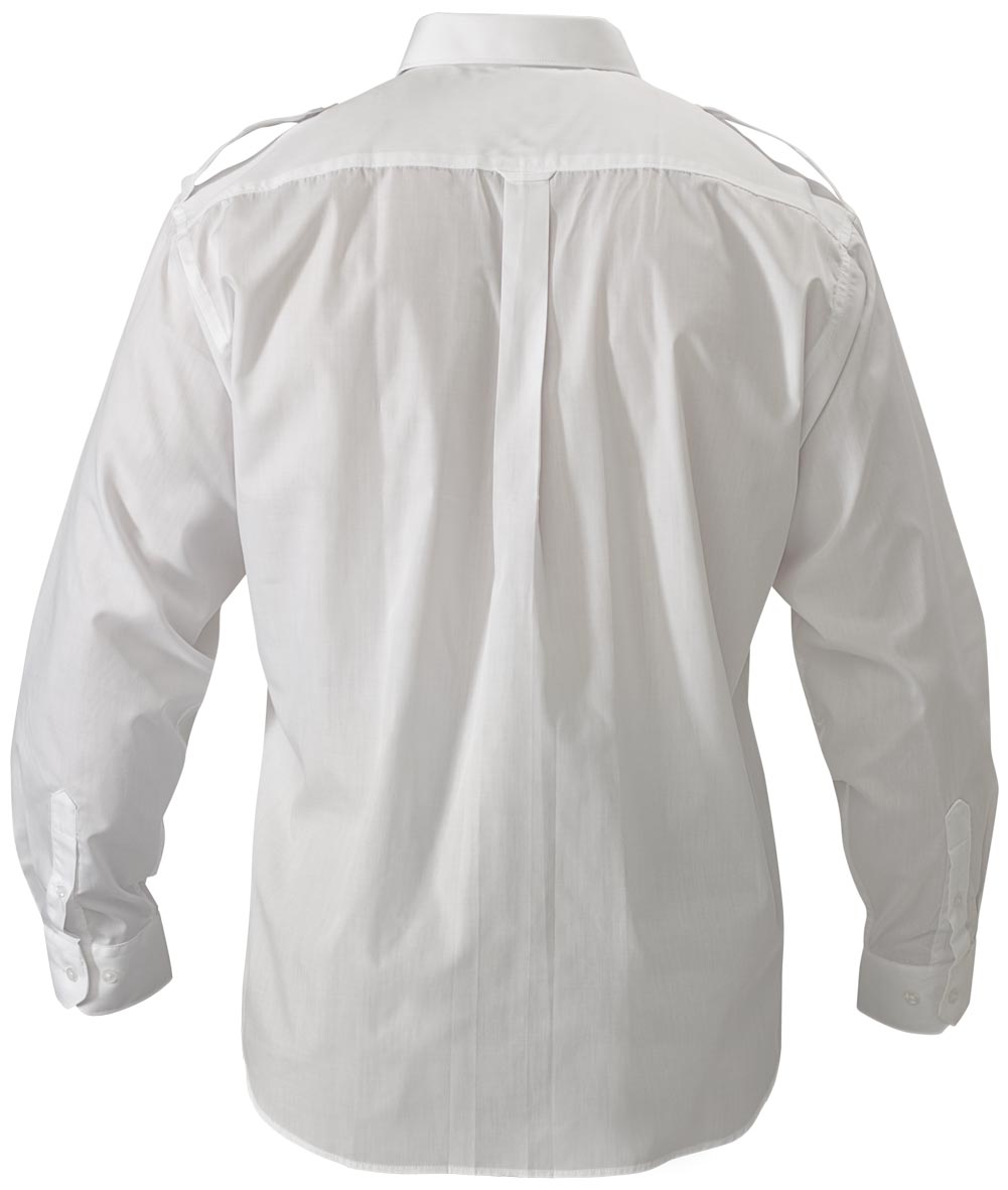 Bisley Epaulette Shirt Long Sleeve White (B76526) Buy Uniform