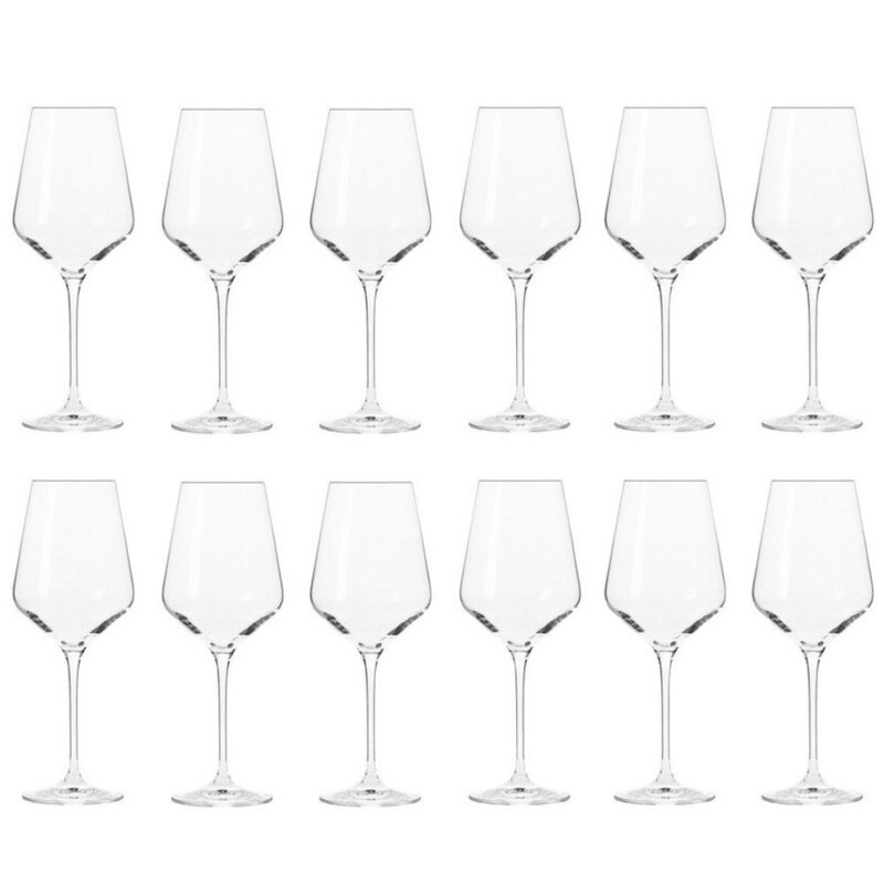 12pc Krosno Avant Garde 390ml White Wine Drinkware Glass Barware