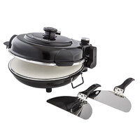 Master Pro Ultimate Electric Pizza Oven Ceramic Baking Stone/Toaster/Maker Black