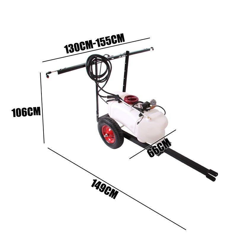 12v 60l Atv Garden Tow Behind Boom Weed Sprayer Tank ...