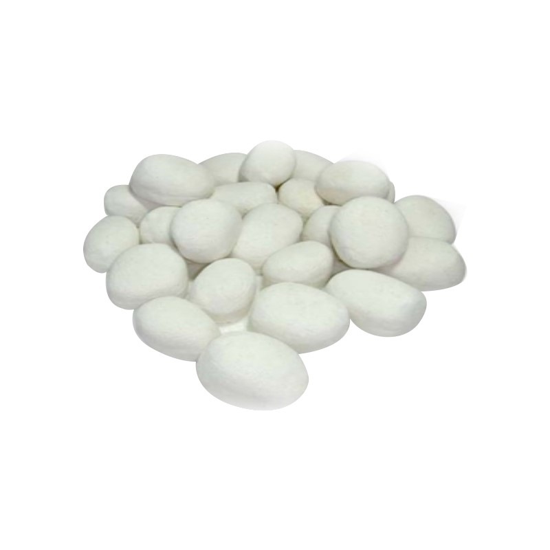 24 Piece Ceramic Ethanol Gas Fireplace Pebble Set In White Buy