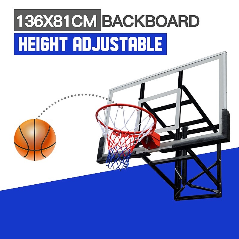 WallMount Basketball Backboard Height Adjustable 136x81cm Buy