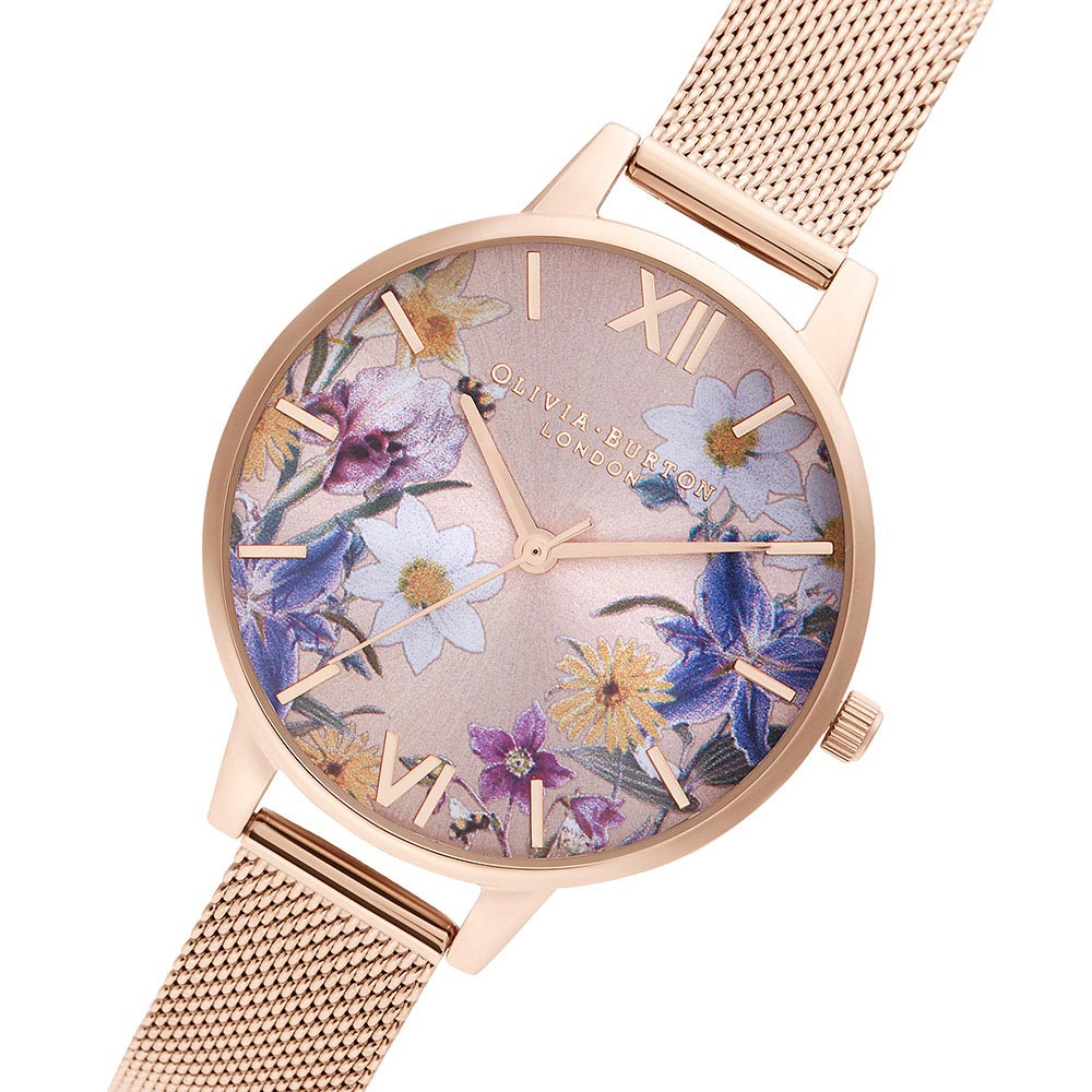 Olivia Burton Best In Show Pale Rose Gold Mesh Ladies Watch Ob16eg141 Buy Women S Watches 7613272332897