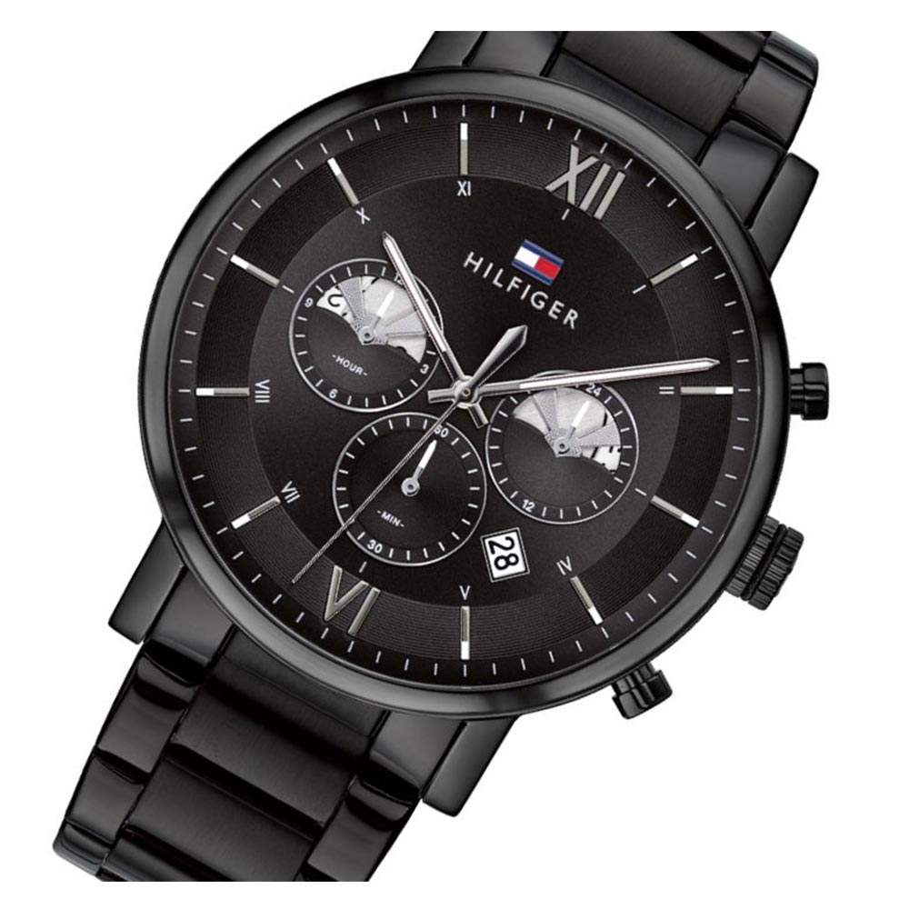 Tommy Hilfiger Black Steel Men S Multi Function Watch 1710410 Buy Men S Watches 7613272368704