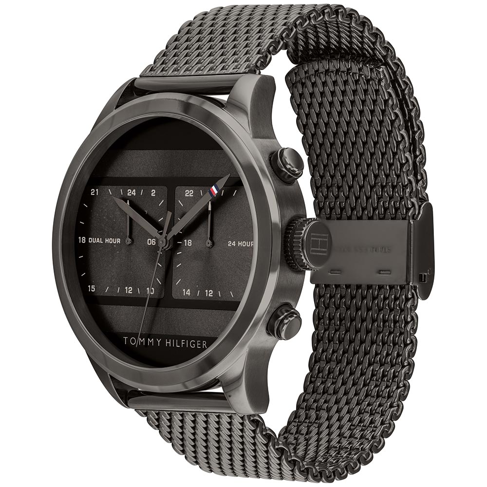 tommy hilfiger black mesh watch